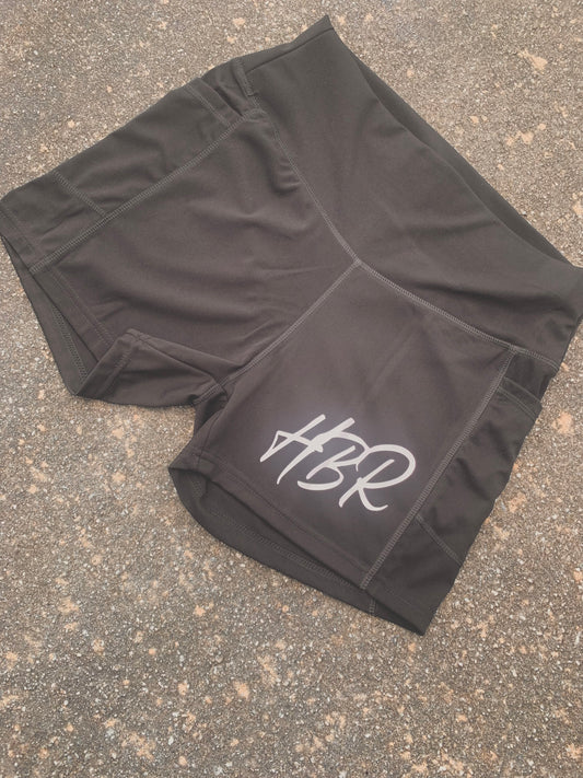 HBR Black Biker Shorts